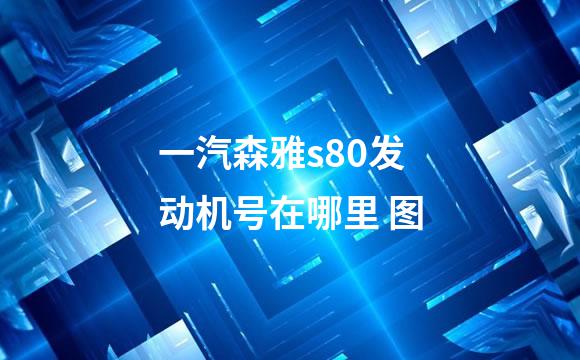 一汽森雅s80发动机号在哪里 图
